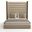 Nativa Interiors Irenne Horizontal Channel Tufted Upholstered High 87 Inch California King Flax Bed