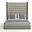 Nativa Interiors Irenne Horizontal Channel Tufted Upholstered High 87 Inch California King Grey Bed