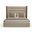 Nativa Interiors Irenne Horizontal Channel Tufted Upholstered Medium 67 Inch California King Flax Bed