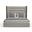 Nativa Interiors Irenne Horizontal Channel Tufted Upholstered Medium 67 Inch California King Grey Bed
