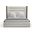 Nativa Interiors Irenne Horizontal Channel Tufted Upholstered Medium 67 Inch California King Off White Bed