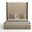 Nativa Interiors Irenne Plain Upholstered High 87 Inch California King Flax Bed