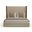 Nativa Interiors Irenne Plain Upholstered Medium 67 Inch California King Flax Bed