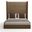 Nativa Interiors Irenne Simple Tufted Upholstered High 87 Inch California King Brown Bed