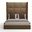 Nativa Interiors Irenne Square Tufted Upholstered High 87 Inch California King Brown Bed