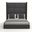 Nativa Interiors Irenne Square Tufted Upholstered High 87 Inch California King Charcoal Bed