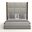 Nativa Interiors Irenne Square Tufted Upholstered High 87 Inch California King Grey Bed