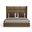 Nativa Interiors Irenne Square Tufted Upholstered Medium 67 Inch California King Brown Bed