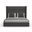 Nativa Interiors Irenne Square Tufted Upholstered Medium 67 Inch California King Charcoal Bed