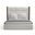 Nativa Interiors Irenne Square Tufted Upholstered Medium 67 Inch California King Off White Bed