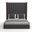 Nativa Interiors Irenne Vertical Channel Tufted Upholstered High 87 Inch California King Charcoal Bed