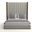 Nativa Interiors Irenne Vertical Channel Tufted Upholstered High 87 Inch California King Grey Bed