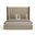 Nativa Interiors Irenne Vertical Channel Tufted Upholstered Medium 67 Inch California King Flax Bed