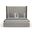 Nativa Interiors Irenne Vertical Channel Tufted Upholstered Medium 67 Inch California King Grey Bed