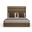Nativa Interiors Moyra Box Tufted Upholstered Medium 67 Inch California King Brown Bed