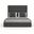 Nativa Interiors Moyra Box Tufted Upholstered Medium 67 Inch California King Charcoal Bed
