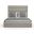 Nativa Interiors Moyra Box Tufted Upholstered Medium 67 Inch California King Grey Bed