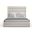 Nativa Interiors Moyra Box Tufted Upholstered Medium 67 Inch California King Off White Bed
