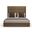 Nativa Interiors Moyra Button Tufted Upholstered Medium 67 Inch California King Brown Bed