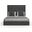 Nativa Interiors Moyra Button Tufted Upholstered Medium 67 Inch California King Charcoal Bed
