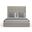 Nativa Interiors Moyra Button Tufted Upholstered Medium 67 Inch California King Grey Bed