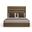 Nativa Interiors Moyra Horizontal Channel Tufted Upholstered Medium 67 Inch California King Brown Bed