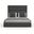 Nativa Interiors Moyra Horizontal Channel Tufted Upholstered Medium 67 Inch California King Charcoal Bed