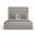 Nativa Interiors Moyra Horizontal Channel Tufted Upholstered Medium 67 Inch California King Grey Bed
