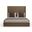 Nativa Interiors Moyra Plain Upholstered Medium 67 Inch California King Brown Bed