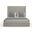 Nativa Interiors Moyra Plain Upholstered Medium 67 Inch California King Grey Bed