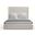 Nativa Interiors Moyra Plain Upholstered Medium 67 Inch California King Off White Bed