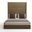 Nativa Interiors Moyra Simple Tufted Upholstered High 87 Inch California King Brown Bed