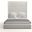 Nativa Interiors Moyra Simple Tufted Upholstered High 87 Inch California King Off White Bed
