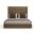 Nativa Interiors Moyra Simple Tufted Upholstered Medium 67 Inch California King Brown Bed