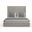 Nativa Interiors Moyra Simple Tufted Upholstered Medium 67 Inch California King Grey Bed