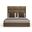 Nativa Interiors Moyra Square Tufted Upholstered Medium 67 Inch California King Brown Bed