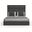 Nativa Interiors Moyra Square Tufted Upholstered Medium 67 Inch California King Charcoal Bed