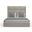 Nativa Interiors Moyra Square Tufted Upholstered Medium 67 Inch California King Grey Bed