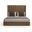 Nativa Interiors Moyra Vertical Channel Tufted Upholstered Medium 67 Inch California King Brown Bed