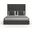 Nativa Interiors Moyra Vertical Channel Tufted Upholstered Medium 67 Inch California King Charcoal Bed