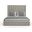 Nativa Interiors Moyra Vertical Channel Tufted Upholstered Medium 67 Inch California King Grey Bed