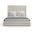 Nativa Interiors Moyra Vertical Channel Tufted Upholstered Medium 67 Inch California King Off White Bed