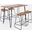 Nature'S Edge 52 Inch 5 Piece Counter Height Dining Set with Barstools In Natural