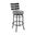 Natya Swivel Counter or Bar Stool In Black and Gray
