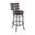 Natya Swivel Counter or Bar Stool In Mocha and Brown