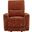 Navarro Chenille Upholstered Glider Recliner In Burnt Orange