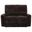 Navarro Chenille Upholstered Reclining Loveseat In Dark Brown