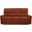 Navarro Chenille Upholstered Reclining Sofa In Burnt Orange