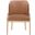 Navo Vegan Leather Upholstered Dining Chair In Cognac and Stained Natural