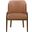 Navo Vegan Leather Upholstered Dining Chair In Cognac and Stained Walnut